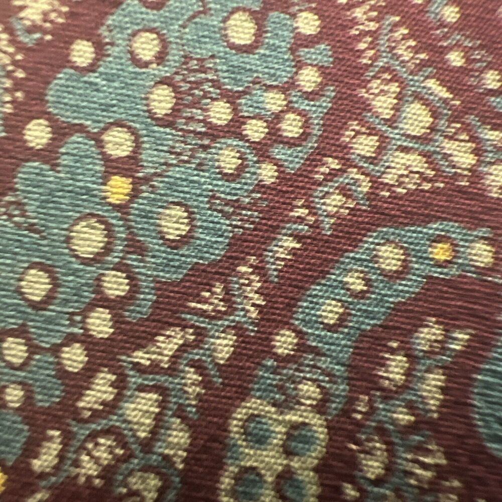 Men's Giorgio Armani Cravatte Tie 100% Silk Made In Italy Maroon Teal Whte - Picture 6 of 6